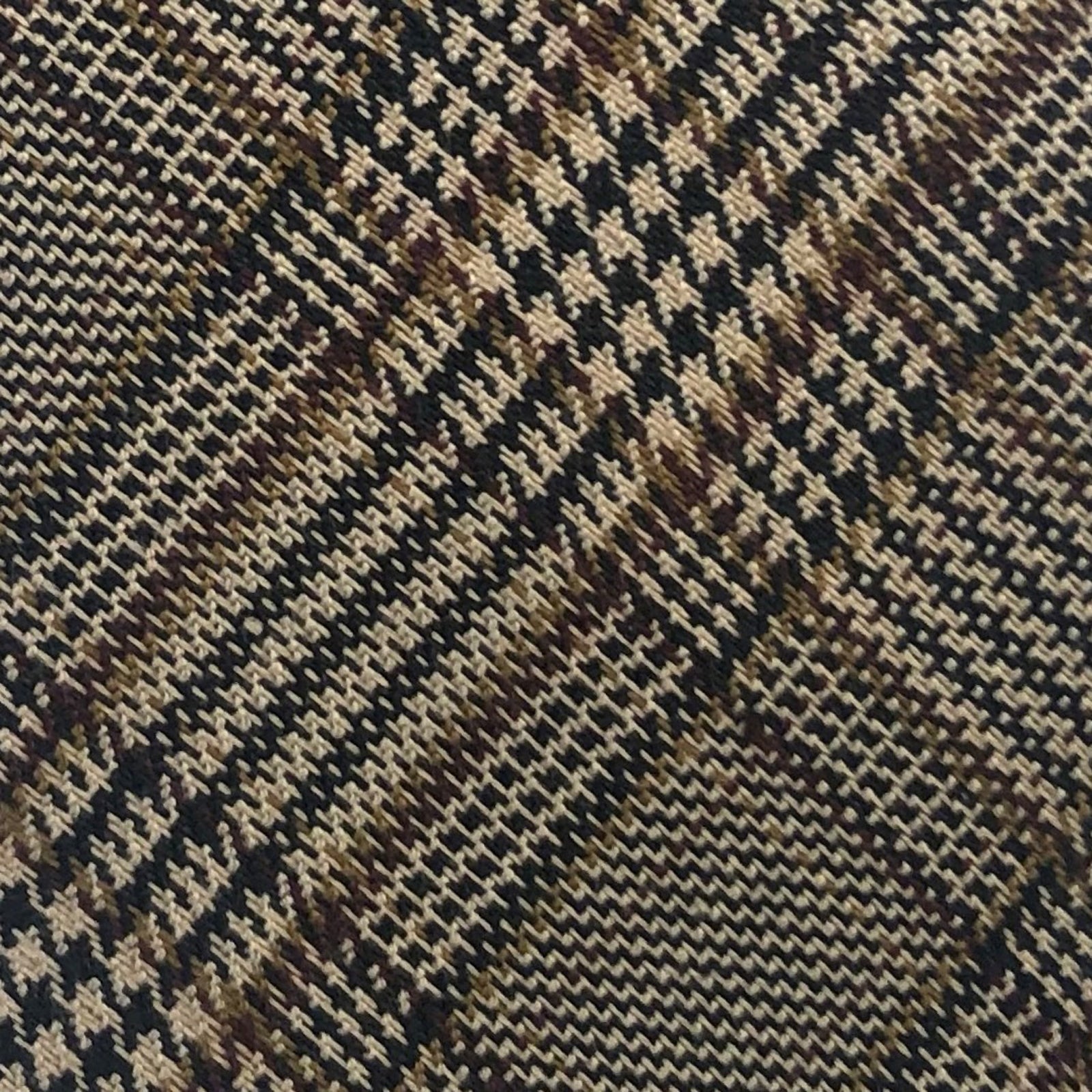 GASSANI 6cm Schmale Beige Vintage Woll-Krawatte, Herren-Krawatte Schlips Binder Wolle Kariert