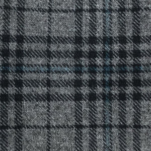 GASSANI 6cm úzká šedá vintage vlněná kravata, pánský kravatový pořadač z vlny, kostkovaný