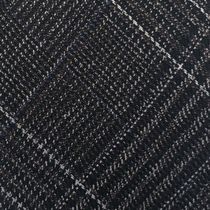 GASSANI Cravatta in lana vintage grigio scuro stretta 6 cm, cravatta da uomo cravatta cravatta in lana a quadri