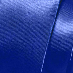 GASSANI 3-SET sada saténových plastronových kravat, královská modrá široká svatební kravata, kravatový šátek a kapesník