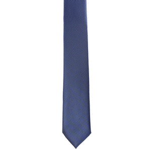 GASSANI 2-SET Krawattenset, 6cm Dünne Schmale Royal-Blau Extra Lange Jacquard Herren-Krawatte Kariert,  Royalblaues Krawatten-Set mit Einstecktuch