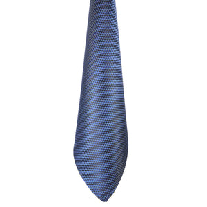 GASSANI 2-SET Krawattenset, 6cm Slim Fit Dünne Schmale Royal-Blaue Extra Lange Jacquard Herren-Krawatte Kariert,  Royalblaues Krawatten-Set mit Einstecktuch