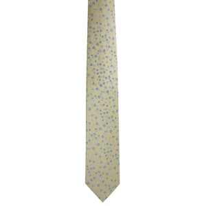 GASSANI 3-SET parure cravatta, larghezza 8 cm Cravatta lunga da uomo giallo chiaro, cravatta da sposa stretta