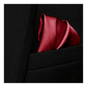 Sada kravat GASSANI 3-SET, 6 cm úzká bordeauxská červená dlouhá pánská kravata, svatební kravata úzká