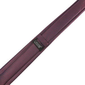 GASSANI 2-SET Krawattenset, 6cm Dünne Bordeaux-Rote Schmale Karo Krawatte, Extra Lange Jacquard Herren-Krawatte Kariert, Stecktuch