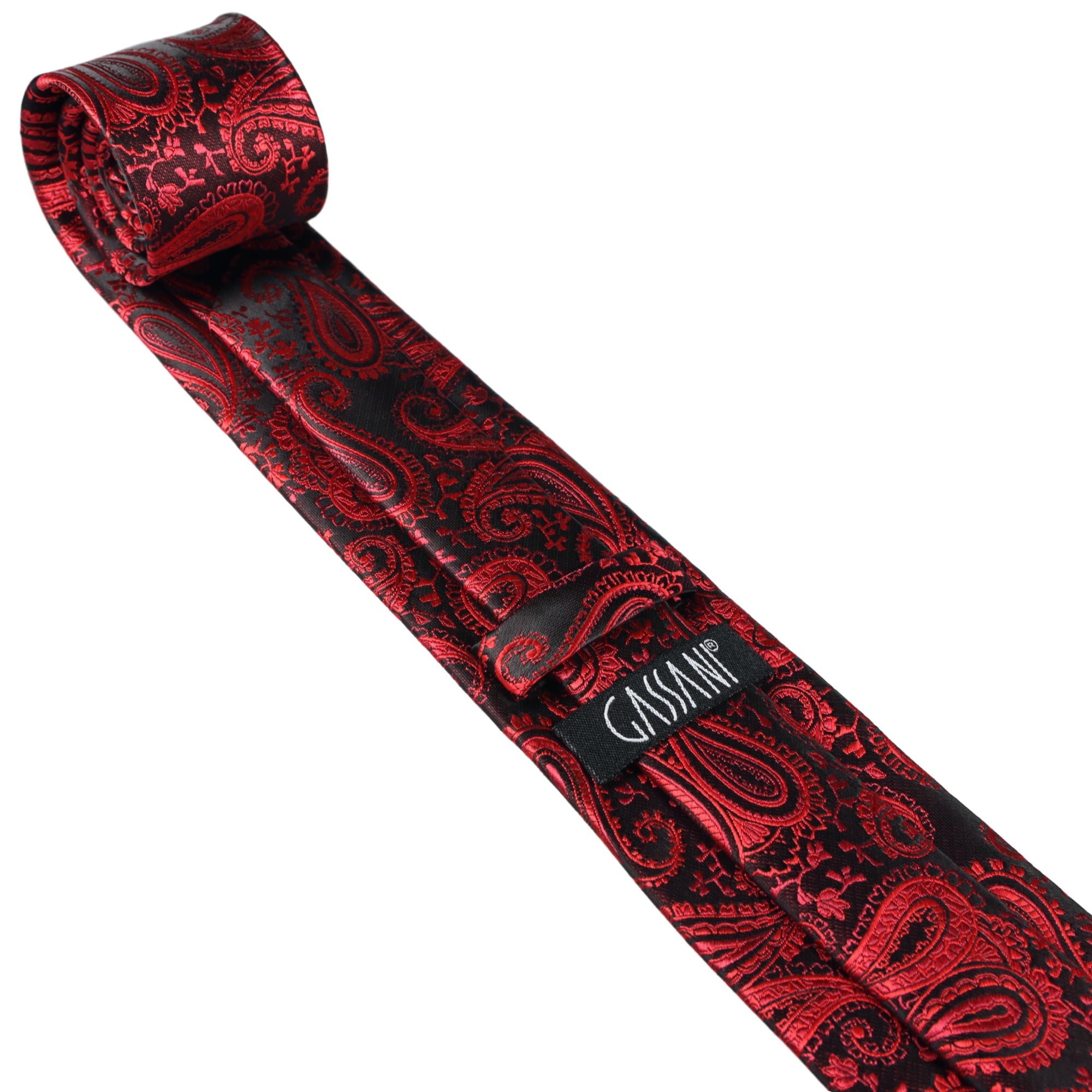 Kaufen Sie Bordeaux-Rote Paisley-Krawatte | GASSANI - f. Krawatten GASSANIshop.de Designt