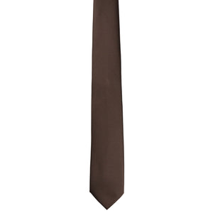 GASSANI 3-SET  Braunes Krawattenset, 8cm Breite Lange Herren-Krawatte, Braune Hochzeitskrawatte