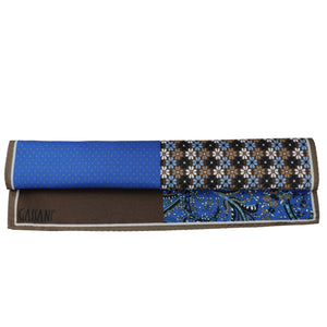 GASSANI Set Cravatta, Cravatta in Maglia Nera Stretta 6 cm, Fazzoletto da Taschino Colorato 4 Disegni