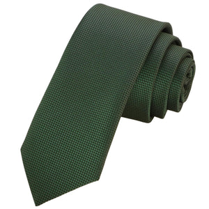 Sada kravat GASSANI, 6 cm široká úzká zelená pánská kravata dlouhá, kapesníček barevný 4 designy
