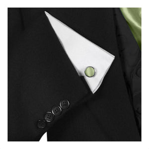 Sada kravat GASSANI 3-SET, 6 cm úzká saténová Reseda zelená dlouhá pánská kravata, svatební kravata úzká
