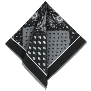 GASSANI Krawatten-Set, 6cm Schmale Schwarze Slim Skinny Herren-Krawatte Lang, Einstecktuch Paisley 3 Designs