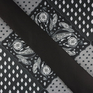 GASSANI Set Cravatta, 6 cm Stretto Nero Slim Skinny Cravatta da Uomo Lunga, Fazzoletto da Taschino Paisley 3 Disegni