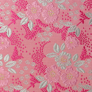GASSANI 2-Set Jacquard rosa chiaro papillon da sposa fazzoletto floreale, fiocco fiore pre-annodato