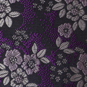 GASSANI 2-sada fialový žakárový svatební motýlek květinový kapesní čtverec, předem uvázaný květinový motýl