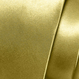 Sada kravat GASSANI 3-SET, 6 cm saténově zlatá žlutá dlouhá pánská kravata, úzká svatební kravata úzkého střihu