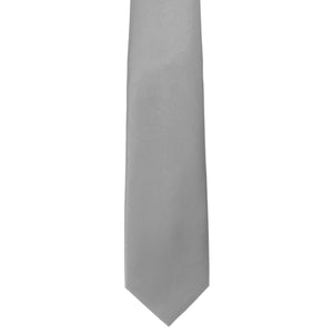 GASSANI 3-SET parure cravatta, larghezza 8 cm, cravatta da uomo lunga grigio chiaro, cravatta da sposa stretta