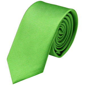 Pánská kravata GASSANI 8cm s úzkým zeleným pruhem Uni Rips, pořadač na kravaty v dárkové krabičce, plechová kasička