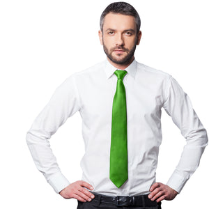 GASSANI 8cm Cravatta da uomo a righe verdi strette Uni Rips, raccoglitore per cravatte in scatola regalo salvadanaio in latta