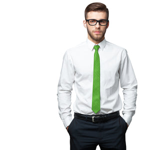 GASSANI 6cm Cravatta da uomo a righe verdi strette Uni Rips, raccoglitore per cravatte in scatola regalo salvadanaio in latta