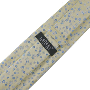 GASSANI 3-SET Krawattenset, 8cm Breite Lange Hell-Gelbe Herren-Krawatte, Hochzeitskrawatte Schmal
