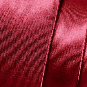 GASSANI 3-SET Set Cravatta in Raso, Cravatta da Uomo Stretta 8 cm Rosso Vino Cravatta da Sposa con Fazzoletto da Taschino
