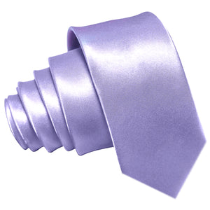 GASSANI 3-SET Satin Krawattenset, 8cm Schmale Perlviolette Herren-Krawatte Einstecktuch, Hochzeitskrawatte