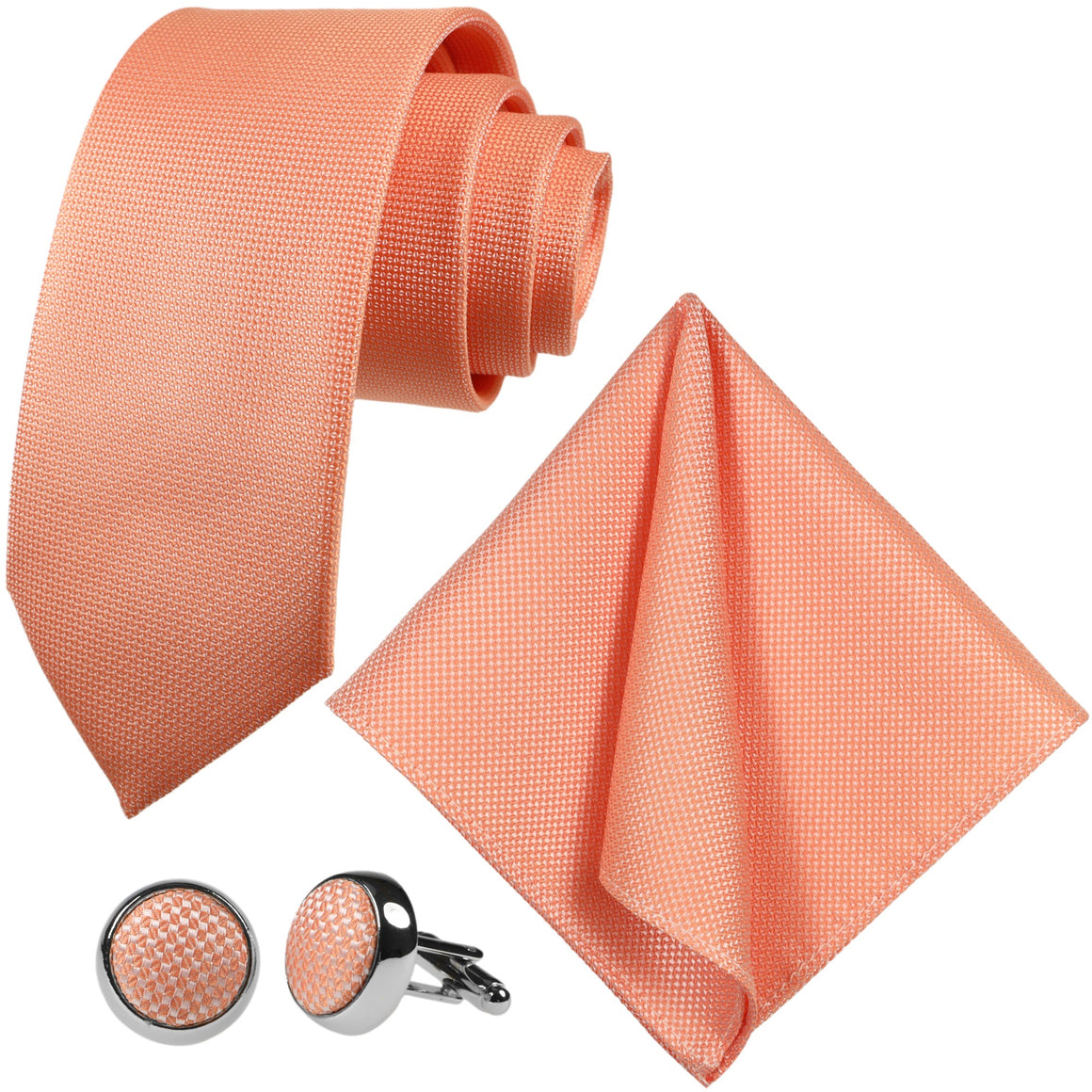 Sada kravat GASSANI 3-SET, 8 cm široká Dlouhá pánská kravata, Růžová svatební kravata Úzká
