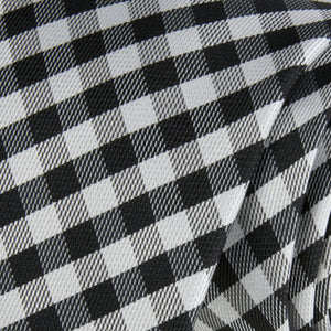Cravatta da uomo stretta 6 cm a quadretti bianchi e neri, raccoglitore per cravatta a quadretti in scatola regalo salvadanaio di latta