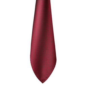 GASSANI 3 pz. Set, cravatta da uomo stretta 8 cm rosso bordeaux extra lunga, cravatta da sposa, gemelli a fazzoletto