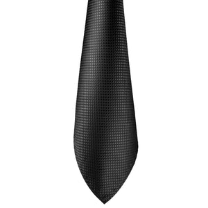 GASSANI 3 pz. Set, cravatta da uomo nera stretta 8 cm, extra lunga, cravatta da sposa, set cravatta, cravatta da uomo, fazzoletto, gemelli
