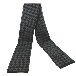 6cm úzká béžová černá kostkovaná pánská kravata, kostkovaný vzor vintage kravatový pořadač
