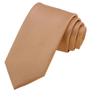 GASSANI Parure 3-SET cravatte, larghezza 8 cm Cravatta lunga da uomo color panna, cravatta da sposa, stretta