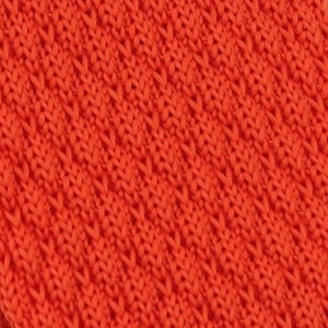 GASSANI 6cm Schmale Korall-Orange Herren Strick-Krawatte, Wollkrawatte Gerade Geschnitten