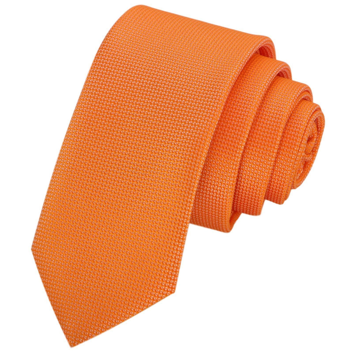 GASSANI Cravatta da uomo con cravatte a quadri arancioni sottili da 6 cm extra lunghe