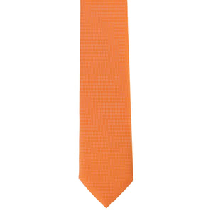 GASSANI 6cm tenké oranžové kostkované kostkované pánské kravatové kravaty s texturou Extra dlouhé