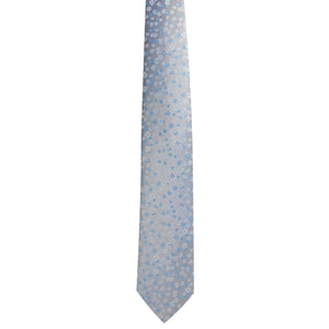 GASSANI 3-SET parure cravatta, larghezza 8 cm, lunga, cravatta da uomo celeste, cravatta da sposa stretta