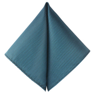 Sada kravat GASSANI 2-SET, 6 cm tenká, úzká, benzínově zelená Extra dlouhá žakárová pánská kravata, kostkovaná, čtvercová