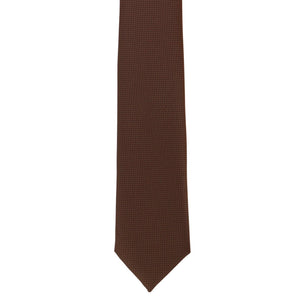 Sada kravat GASSANI, 6 cm široká úzká hnědá pánská kravata dlouhá, kapesníček barevný 4 designy