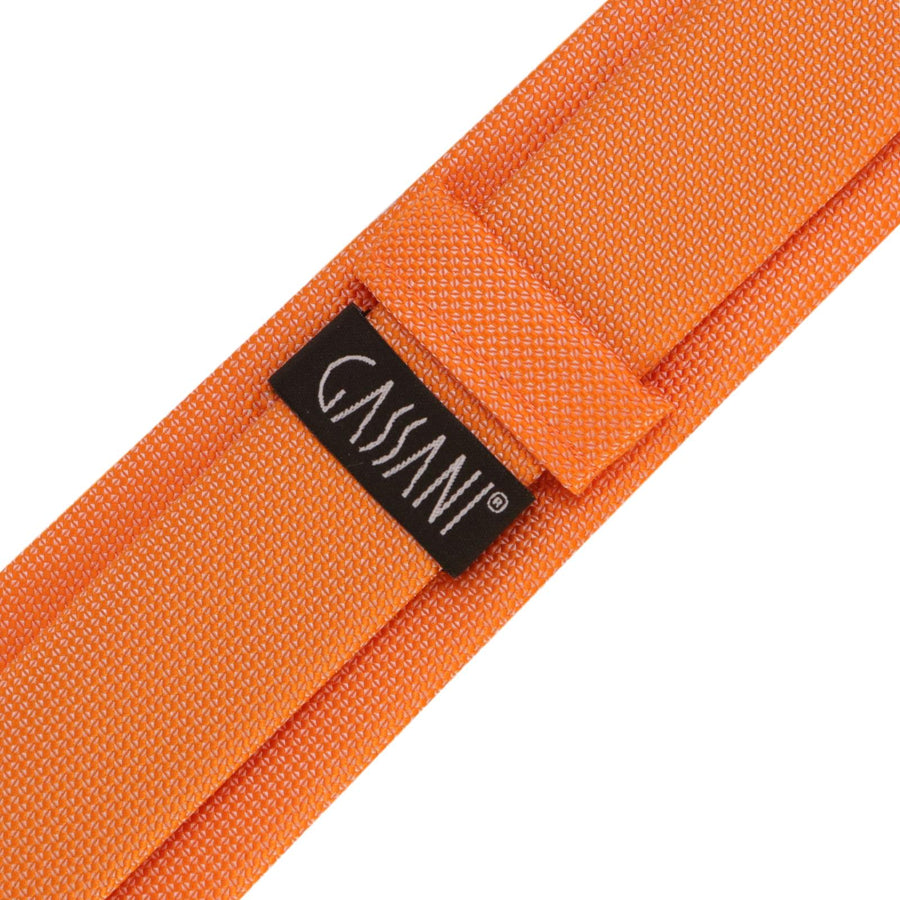 GASSANI Cravatta da uomo con cravatte a quadri arancioni sottili da 6 cm extra lunghe