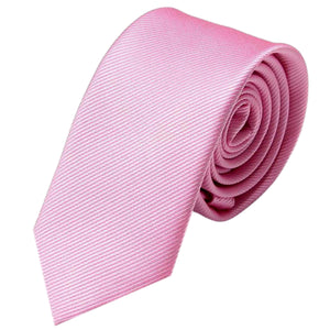 GASSANI Cravatta da uomo stretta a righe rosa chiaro da 6 cm Uni Rips, raccoglitore per cravatte in scatola regalo salvadanaio in latta