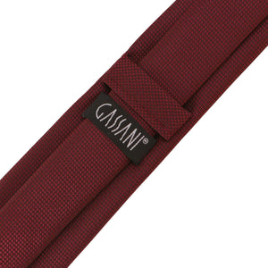 Set cravatta GASSANI, cravatta da uomo rossa stretta larga 6 cm lunga, fazzoletto colorato 4 disegni