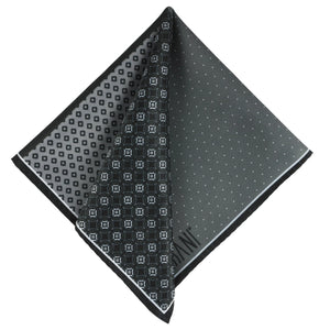 GASSANI Krawatten-Set, 6cm Schmale Schwarze Slim Skinny Herren-Krawatte Lang, Einstecktuch Punkte Rauten 4 Designs