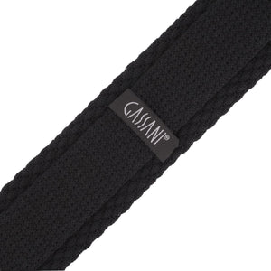 GASSANI 6cm úzká černá pánská pletená kravata, vlněná kravata, rovný střih
