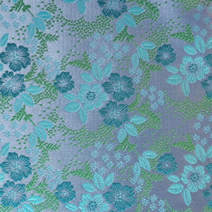 GASSANI 2-set zeleno-modrý žakárový svatební motýlek květinový kapesník, předvázaná květinová mašle