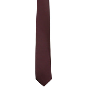 GASSANI 3 pz. Set, cravatta da uomo stretta 8 cm rosso vino extra lunga, cravatta da sposa, cravatta bordeaux set fazzoletto gemelli